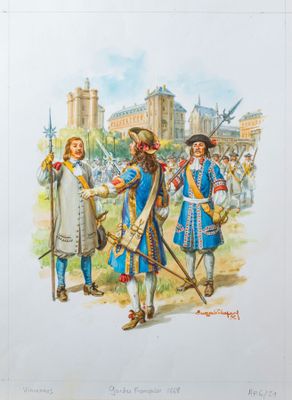 Eugène Leliepvre. Gardes Françaises 1668.