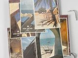 a bunch of pictures that are hanging on a wall