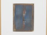 une image représentant un tableau d'une fenêtre bleue ornée d'une bande rouge