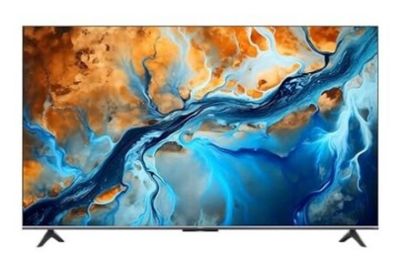 un téléviseur à écran plat sur lequel est projetée une peinture abstraite