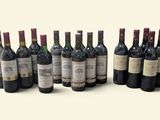 many bottles of wine lined up in a row