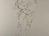 pencil drawing of a woman holding a baby in her arms