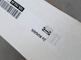 a box with a barcode on it sitting on a table