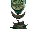 Gros plan sur une médaille portant une étoile