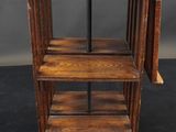 a small wooden table with a drawer on top of it