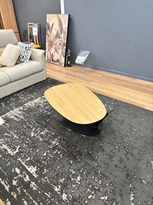 Table basse MOBILIER DE FRANCE à plateaux en verre et plaqué… - Photo 1