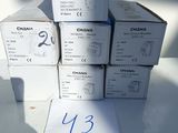 several boxes are stacked on top of each other on a table
