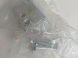 a plastic bag with screws and nuts in it