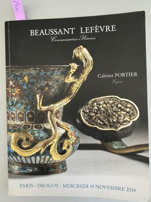 book cover of the book beauisant le fevre, featuring a peacock and a bowl