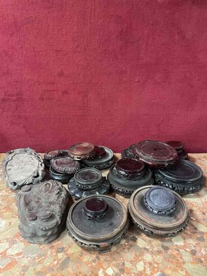 many different types of buttons sitting on a table