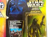three star wars action figures on display in the package