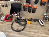 a picture of a room with a lot of tools on the wall
