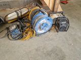 a pile of wires and other electrical equipment on the ground