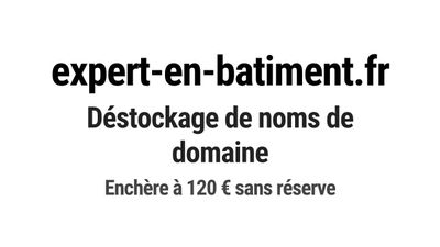 Nom de domaine expert-en-batiment.