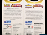 two tags on the back of the packaging for a pokemon game
