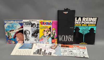 LOT mêlant huit supports albums/revues et tirages pub : "Alf…