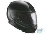 the helmet of a motorcycle rider is shown on a white background