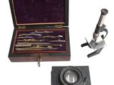 a microscope and a microscope set in a case