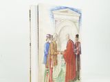 an image of a book with a drawing of a man shaking hands with another man