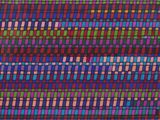 a close up of a multicolored pattern of squares on a white background