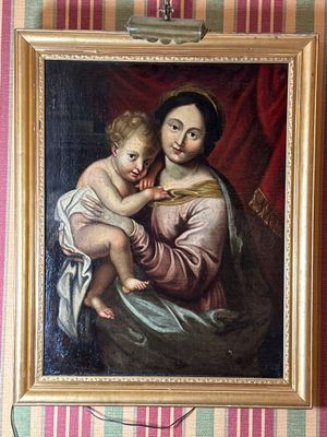 ÉCOLE DU XVIIÈME SIÈCLE Vierge à l'Enfant - Photo 1