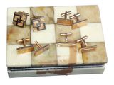 a box that has a bunch of cuff watches on it