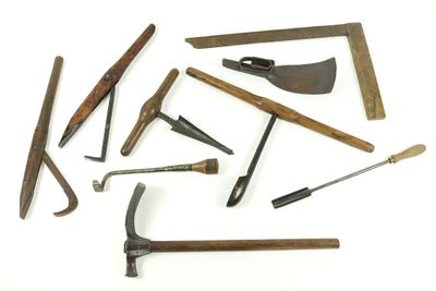 a lot of tools that are laying out on the table