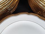 a lot of plates that are stacked on top of each other