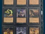 a lot of cards that are in a plastic holder