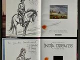 sketches of a man riding a horse and a woman riding a horse