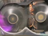 a close up of a computer case with two fan ' s