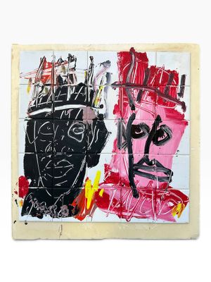 an image of a painting of a man and a woman on a white background