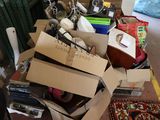 a pile of boxes that are sitting on the floor