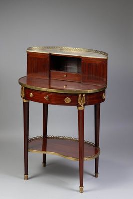 a fine george iv mahogany and brass inlaid side table