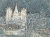 an image of a painting of a boat in a body of water
