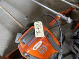 a lawn mower that has a price tag on it
