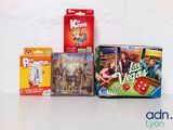 a lot of different games on the table together