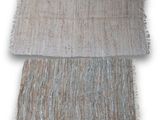 a pair of rugs with different colors and textures