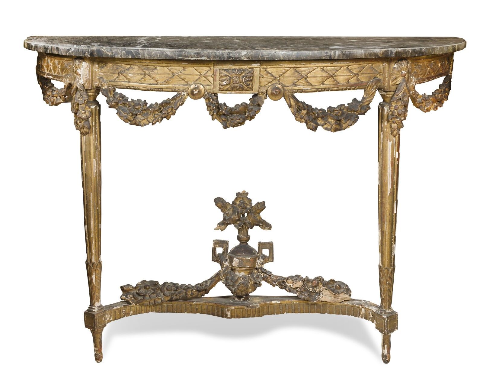 CONSOLE EN BOIS DORÉ
