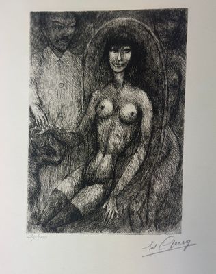 l'image d'un dessin représentant une femme assise sur une chaise