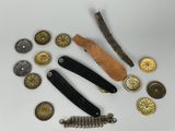 a lot of different items that are laying out on the table