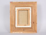 a close up of a picture frame on a wall with a white background