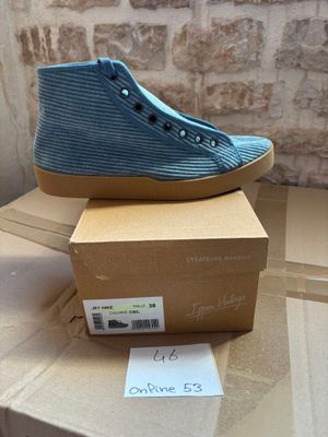 a box with a pair of shoes on top of it