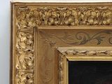 painting of a man with a beard in a gold frame