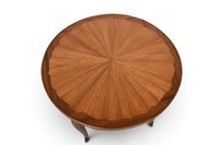 TABLE basse circulaire marquetée à pieds cambrés et sabots e… (photo 6)