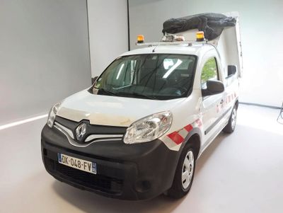 a white van that is parked in a room