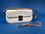 louis vuitton white monograme leather cross body bag