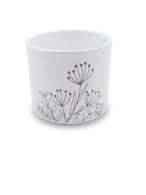 un bol blanc orné d'un motif noir
