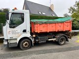 a truck that is parked on the side of the road