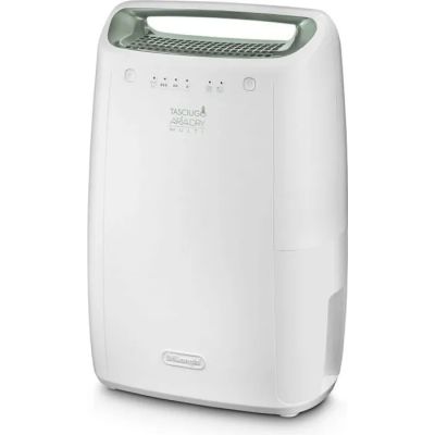 un purificateur d'air blanc posé sur une surface blanche
